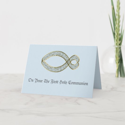 Het Christelijke symbool voor vissen. Feestdagen Kaart (Voorkant)