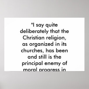 Het christendom is de vijand van vooruitgang poster