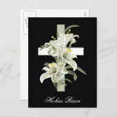 Het Christendom van Pasen is hij toegenomen Feestdagenkaart (Voorkant / Achterkant)