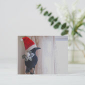 Het Christmas Crow briefkaart (Staand voorkant)