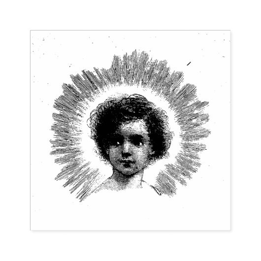 Het Christuskind religieus Christelijk Rubberstempel (Afrduk)