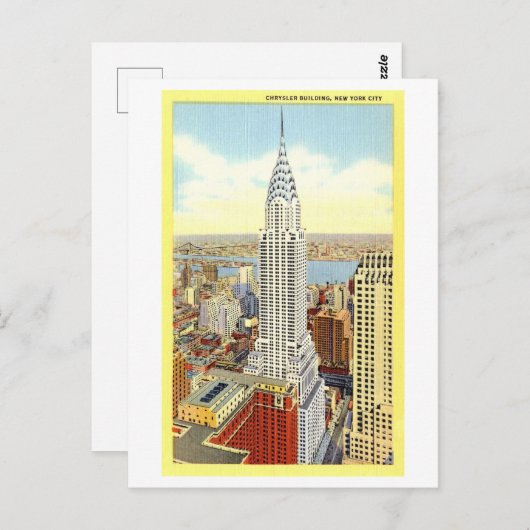 Het  Chrysler Building in New York, Briefkaart (Voorkant / Achterkant)