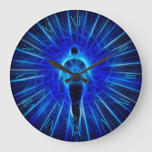 Het cijfer komt uit het licht grote klok (Voorkant)