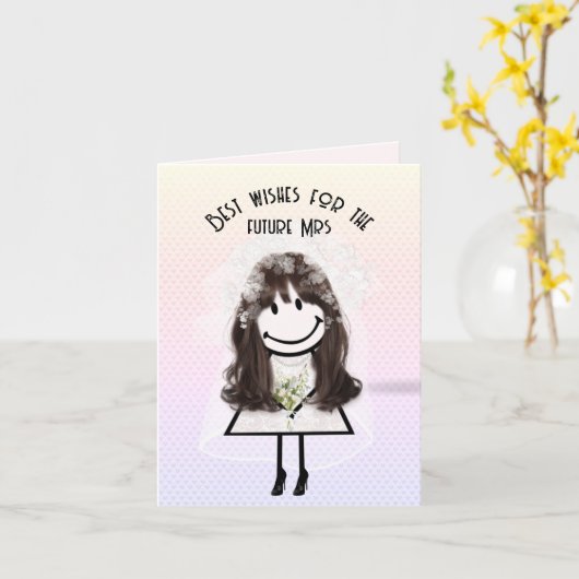 Het cijfer van de kruk op hart kaart (Gele Bloem)