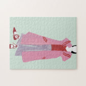 Het cijfer van de permanente Mode - Overmaatse jas Legpuzzel (Horizontaal)