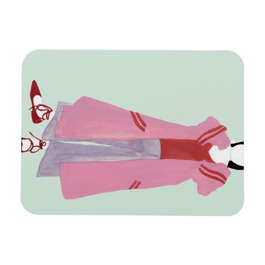 Het cijfer van de permanente Mode - Overmaatse jas Magneet (Horizontaal)