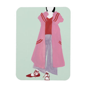 Het cijfer van de permanente Mode - Overmaatse jas Magneet