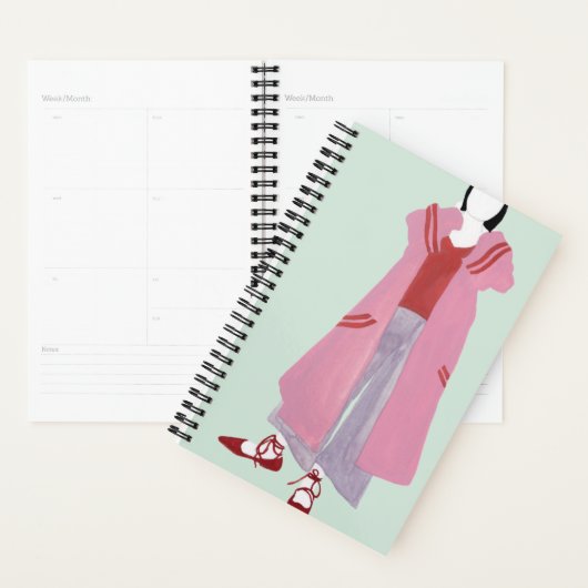 Het cijfer van de permanente Mode - Overmaatse jas Planner (Display)