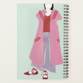 Het cijfer van de permanente Mode - Overmaatse jas Planner (Achterkant)