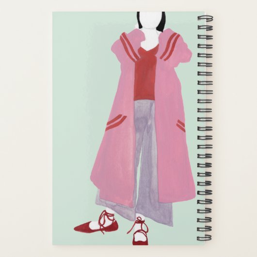 Het cijfer van de permanente Mode - Overmaatse jas Planner (Achterkant)