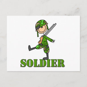 Het Cijfer van de Stok van de militair Briefkaart