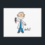 Het Cijfer van de Stok van de tandarts Briefkaart<br><div class="desc">Een leuk de tandartsontwerp van het stokcijfer op de T-shirts van het Cijfer van de Stok van de Tandarts,  hoodies,  mokken,  zakken,  kaarten,  sleutelhangers,  magneten,  kussen,  en andere tandartskleding en giften.</div>