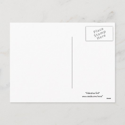 Het Cijfer van de Stok van het Meisje van Feestdagenkaart (Achterkant)