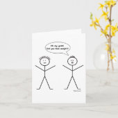 Het Cijfer van de stok verliest Gewicht Notecard Kaart (Gele Bloem)