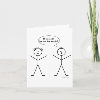 Het Cijfer van de stok verliest Gewicht Notecard Kaart