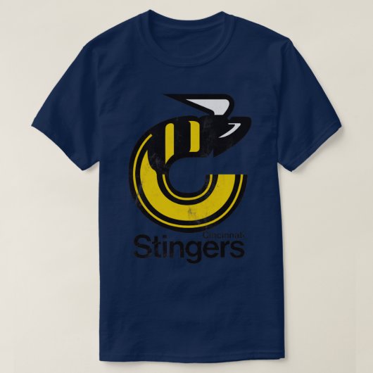 Het Cincinnati Stingers 70s hockeyteam T-shirt (Design voorkant)