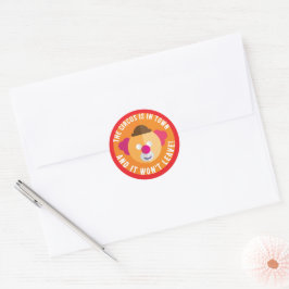 Het circus is in de stad ronde sticker