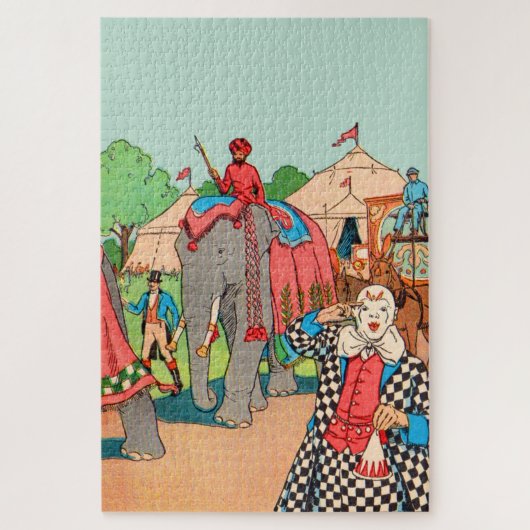 Het circus komt naar de stad legpuzzel (Verticaal)