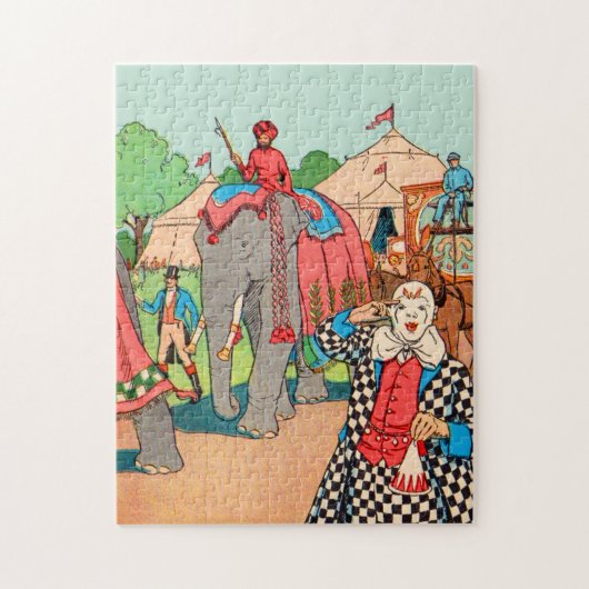 Het circus komt naar de stad legpuzzel (Verticaal)