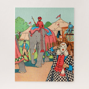 Het circus komt naar de stad legpuzzel