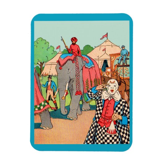 Het circus komt naar de stad magneet (Verticaal)
