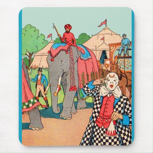 Het circus komt naar de stad muismat (Voorkant)