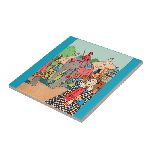 Het circus komt naar de stad tegeltje (Zijkant)