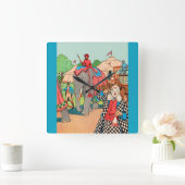 Het circus komt naar de stad vierkante klok (Huis)