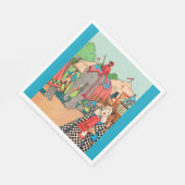 Het circus komt naar de stadskrant servet (Hoek)