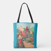 Het circus komt naar de stadskrant tote bag (Achterkant)