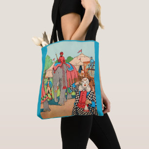 Het circus komt naar de stadskrant tote bag