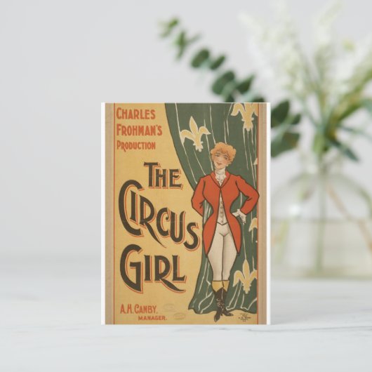 Het Circus-meisje, 'A.H.Canby'-bioscoop Briefkaart (Staand voorkant)
