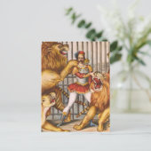 Het  Circus-Poster van de Lion Tamer Briefkaart (Staand voorkant)