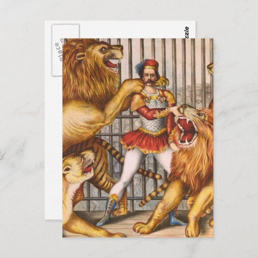 Het Circus-Poster van de Lion Tamer Briefkaart (Voorkant / Achterkant)