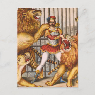 Het Circus-Poster van de Lion Tamer Briefkaart