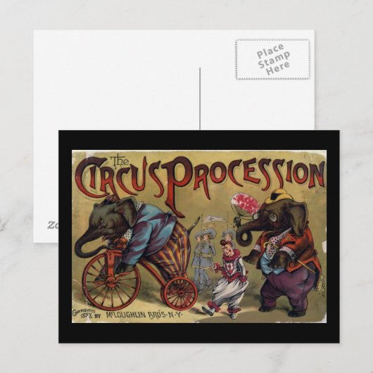 Het Circus Procession Front Hoesje Briefkaart (Voorkant / Achterkant)