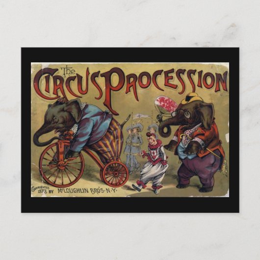 Het Circus Procession Front Hoesje Briefkaart (Voorkant)