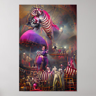 HET CIRCUS SHOW fantasy art illustration poster