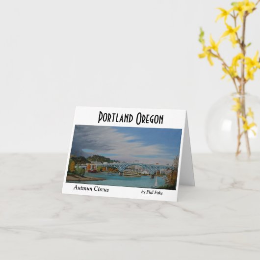 Het Circus van de herfst notecard Kaart (Gele Bloem)