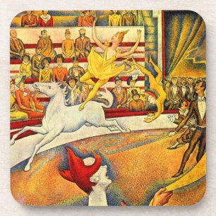 Het Circus van Georges Seurat, Vintage Fine Art Onderzetter