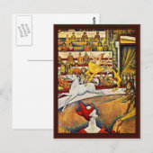 Het circus van Seurat Georges Briefkaart (Voorkant / Achterkant)