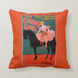 Het circusmeisje - Vrouw op paardentheatrisch Kussen