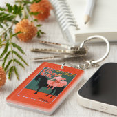 Het circusmeisje - Vrouw op paardentheatrisch Sleutelhanger (Voorkant Rechts)