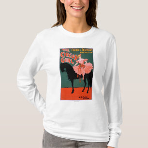 Het circusmeisje - Vrouw op paardentheatrisch T-shirt