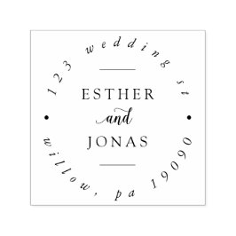 Het  Cirkeladres van het Band van het Manuscript Zelfinktende Stempel