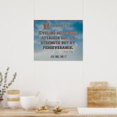 Het cirkelen Poster met Blauwe Hemel en Citaat 007 (Keuken)