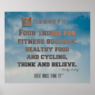 Het cirkelen Poster met Blauwe Hemel en Citaat 010