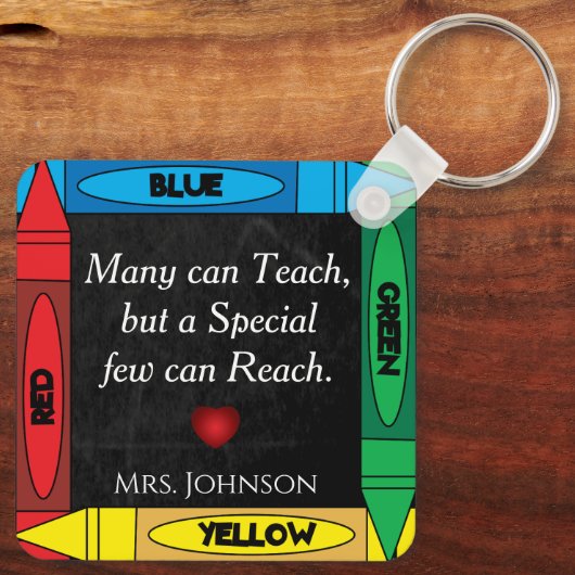 Het Citaat #2 van de leraar - personaliseer Sleutelhanger (Achterkant)