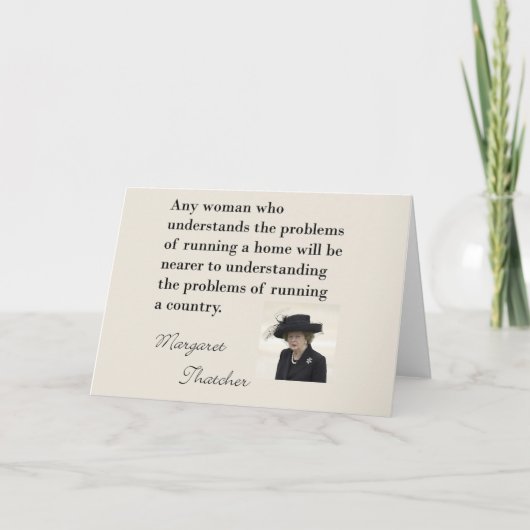 Het Citaat dat van Margaret Thatcher een "land in Kaart (Voorkant)