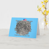 Het citaat JFK dat Mensen naar de Maan stuurde Kaart (Gele Bloem)